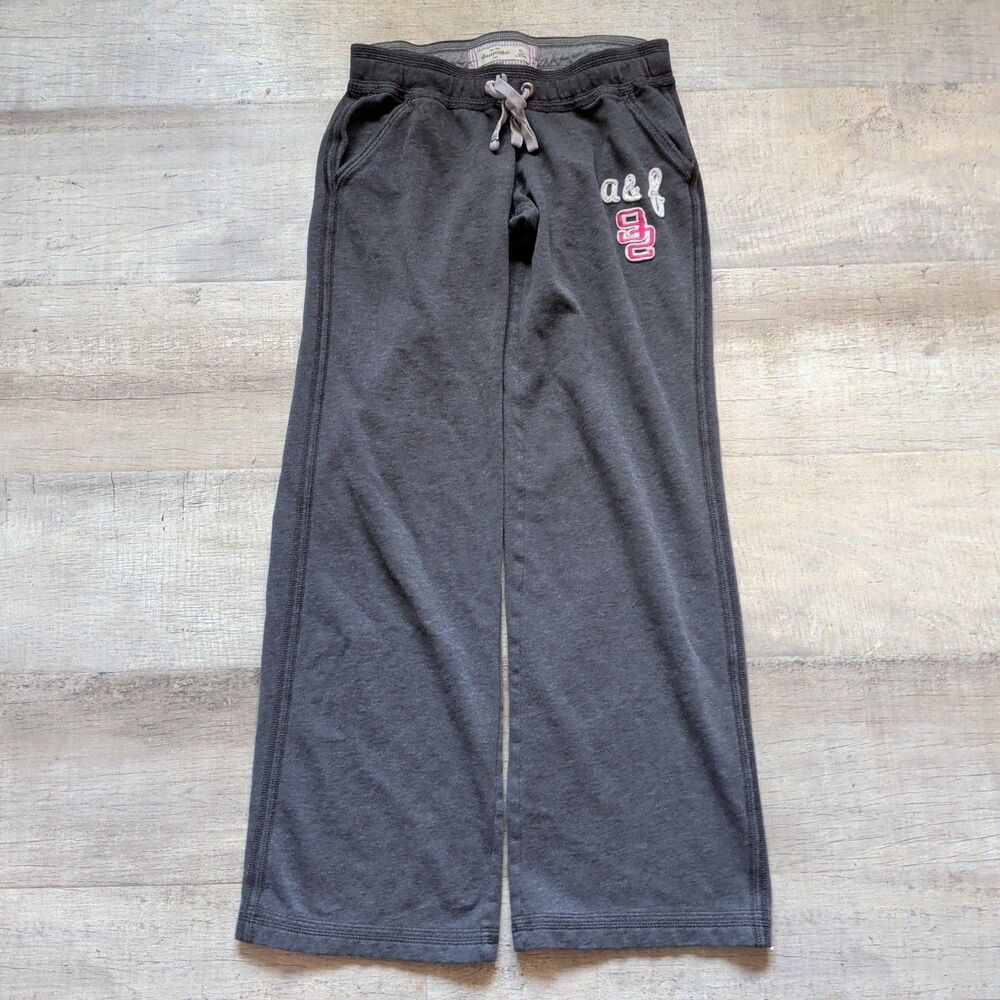 Abercrombie Kids Girls Gray Wide Leg Sweatpants Lounge Pants Y2K XL